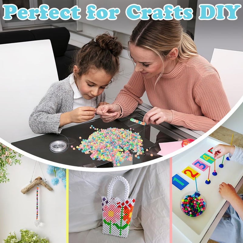 1100pcs الخرز المهر الخرز لصنع المجوهرات الصداقة سوار الخرز الخرز لأساور الشعر الخرز الخرز للحرف اليدوية المهر الخرز السائبة كاندي الخرز الملونة الخرز قلادة الخرز DIY الخرز - Image 4